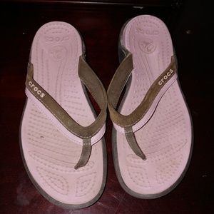 Croc flip flops